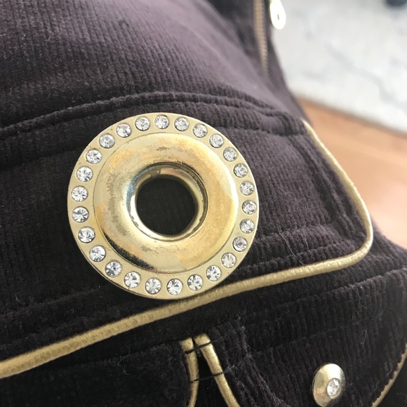 Chocolate Brown Corduroy Jacket - insulated, gold hardware - Picture 11 of 11